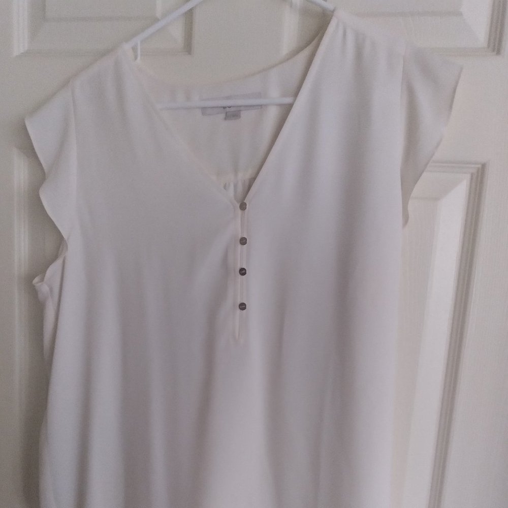 Loft Flutter Sleeve Blouse Large